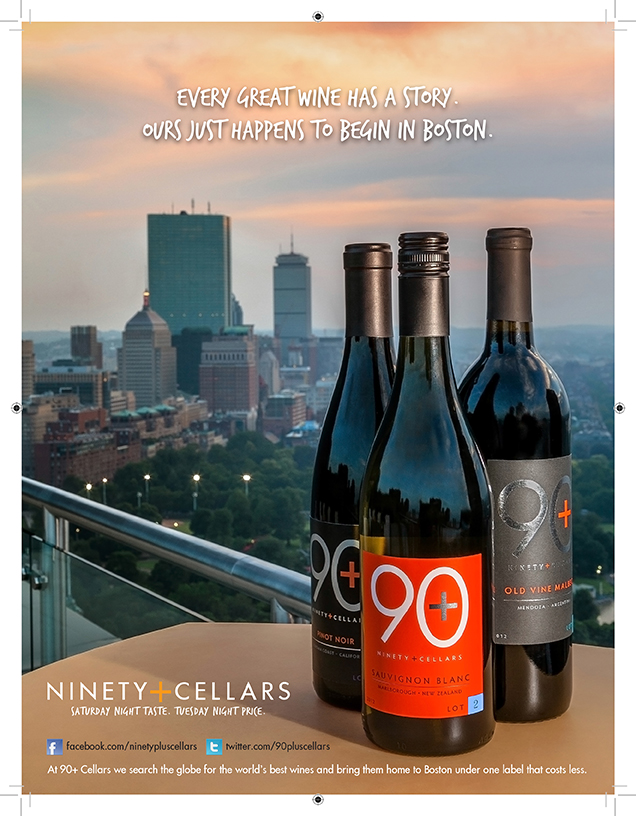 90+ Wines Boston Magazine Ad shoot